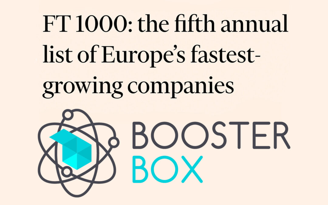 Booster Box ranked 125th on the FT 1000: Europe’s Fastest-Growing Companies in 2021